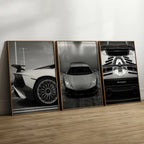 Kit 3 Quadros Decorativos Carros e Motos Lamborghini