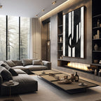 Quadro Decorativo Dinamismo Preto e Branco