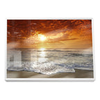 Quadro Decorativo Mar ao Pôr do Sol: Beleza Serena