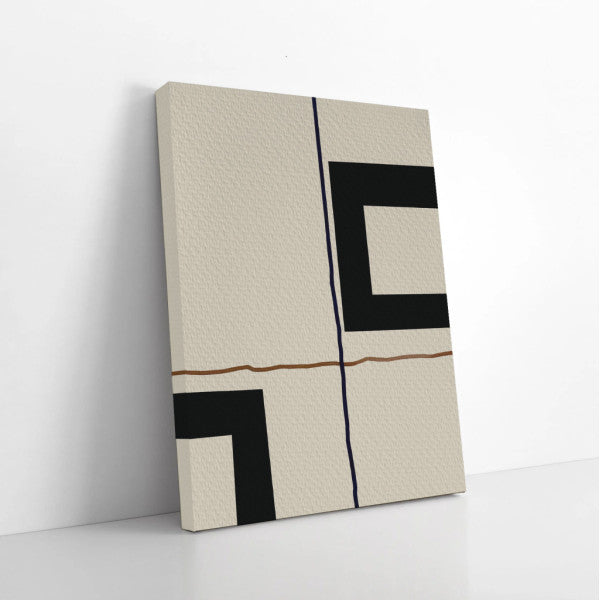Quadro Decorativo: Encanto Geométrico em Preto e Branco