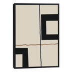 Quadro Decorativo: Encanto Geométrico em Preto e Branco