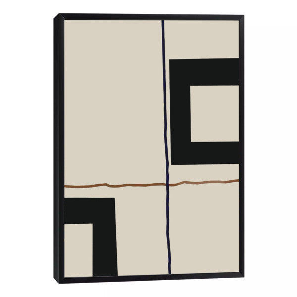 Quadro Decorativo: Encanto Geométrico em Preto e Branco