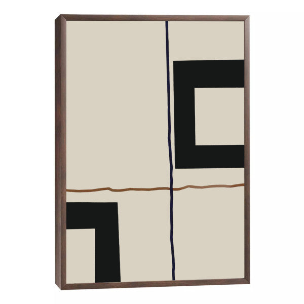 Quadro Decorativo: Encanto Geométrico em Preto e Branco