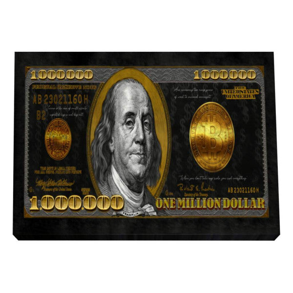 Quadro Decorativo Inspiração de Riqueza - 1 Milhão dólares
