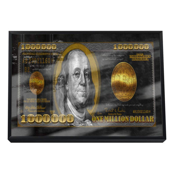 Quadro Decorativo Inspiração de Riqueza - 1 Milhão dólares