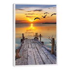 Quadro Decorativo: Inspirador Pôr do Sol no Cais