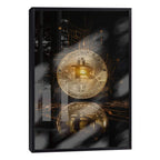 Quadro Decorativo: Bitcoin Dourado - Energia e Futurismo