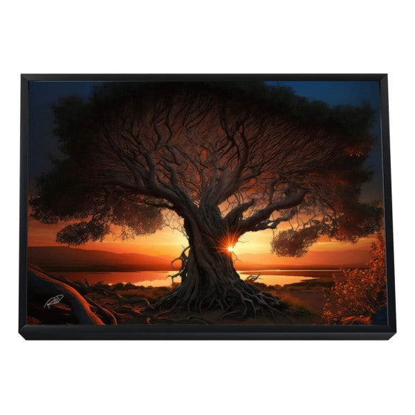 Quadro Decorativo Tranquilidade ao Anoitecer: Refúgio Sereno