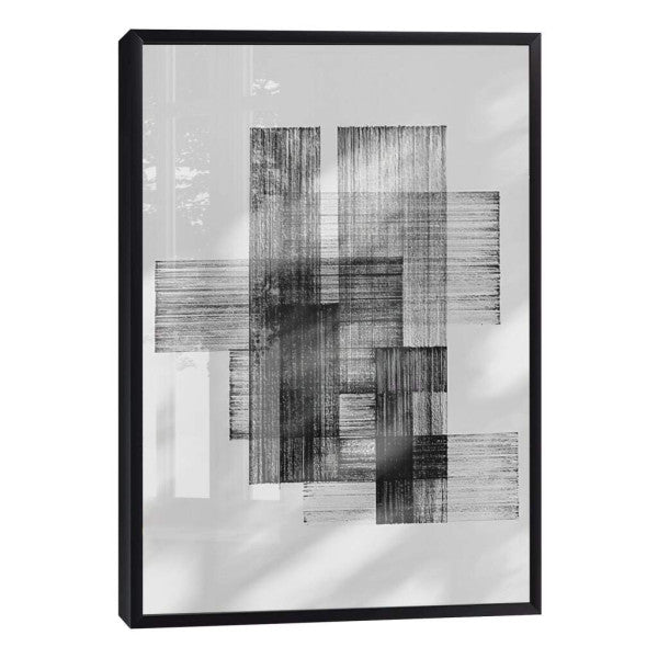 Quadro Decorativo: Elegância Geométrica Preto e Branco
