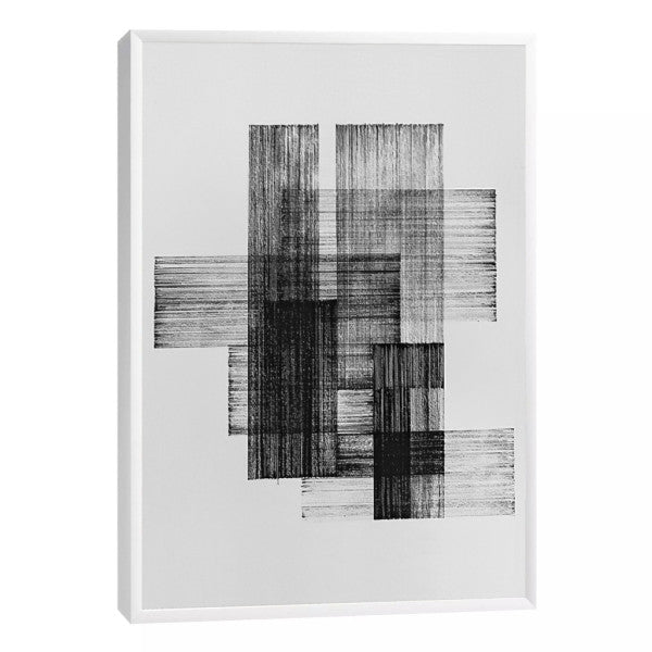 Quadro Decorativo: Elegância Geométrica Preto e Branco