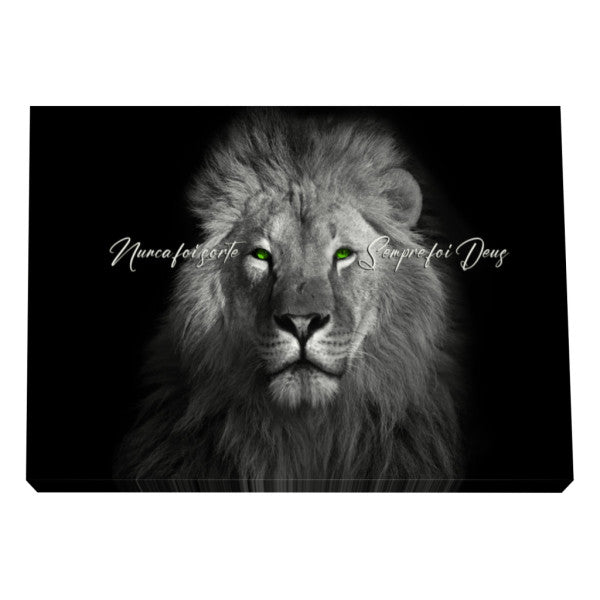 Quadro Decorativo Olhar do Rei: Majestade Animal em Sua Sala