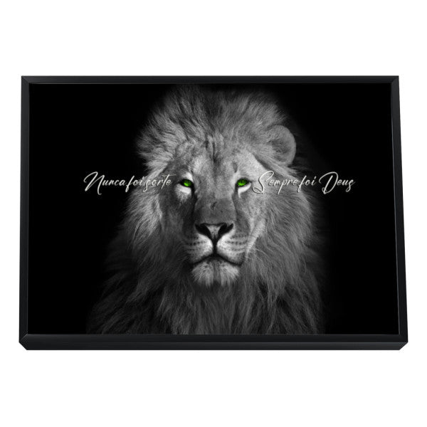 Quadro Decorativo Olhar do Rei: Majestade Animal em Sua Sala