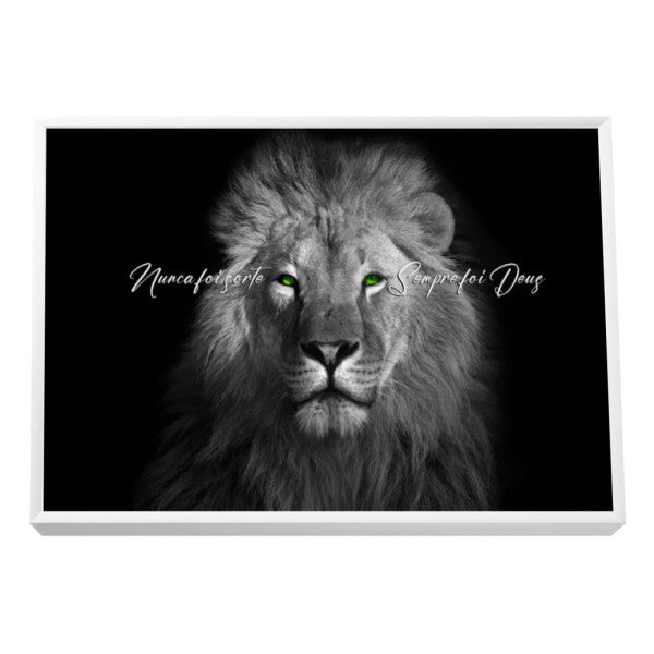 Quadro Decorativo Olhar do Rei: Majestade Animal em Sua Sala