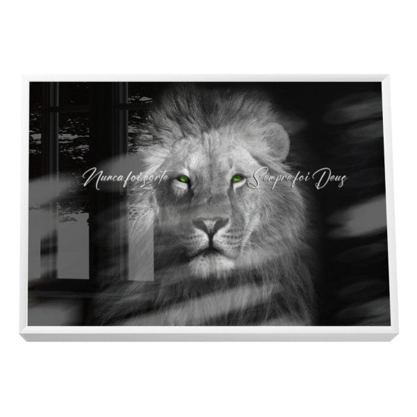Quadro Decorativo Olhar do Rei: Majestade Animal em Sua Sala