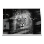 Quadro Decorativo Olhar do Rei: Majestade Animal em Sua Sala