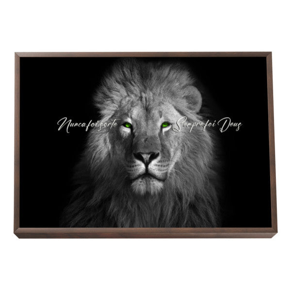 Quadro Decorativo Olhar do Rei: Majestade Animal em Sua Sala