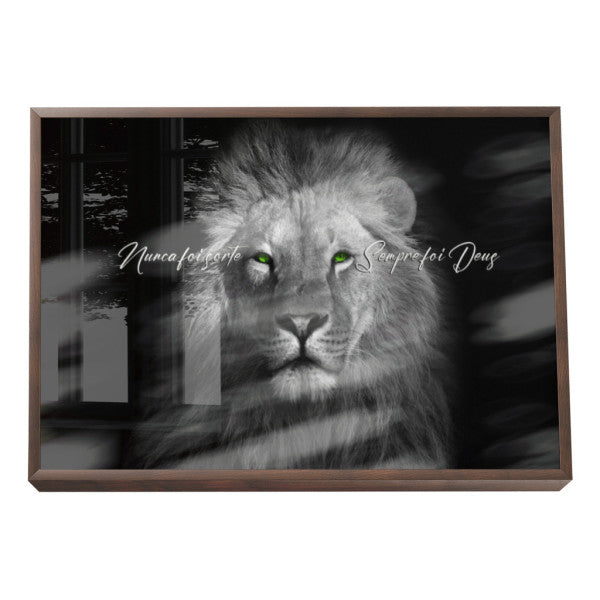 Quadro Decorativo Olhar do Rei: Majestade Animal em Sua Sala