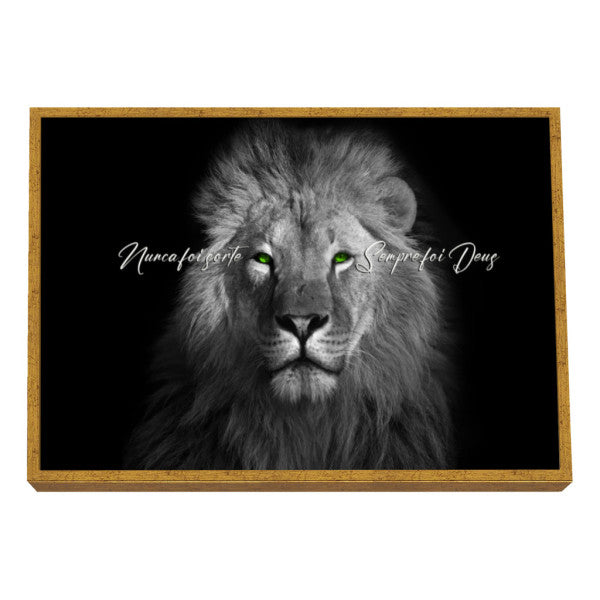 Quadro Decorativo Olhar do Rei: Majestade Animal em Sua Sala