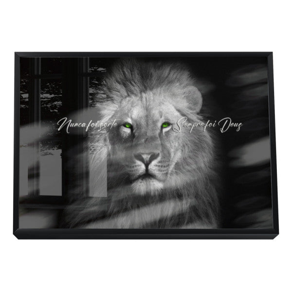 Quadro Decorativo Olhar do Rei: Majestade Animal em Sua Sala