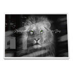 Quadro Decorativo Olhar do Rei: Majestade Animal em Sua Sala
