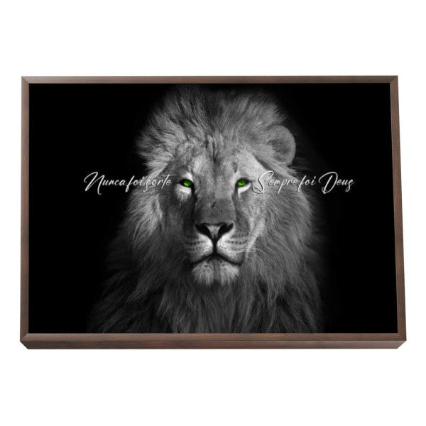 Quadro Decorativo Olhar do Rei: Majestade Animal em Sua Sala