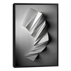 Quadro Decorativo: Elegância de Origami em Tons de Cinza