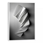 Quadro Decorativo: Elegância de Origami em Tons de Cinza