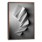 Quadro Decorativo: Elegância de Origami em Tons de Cinza