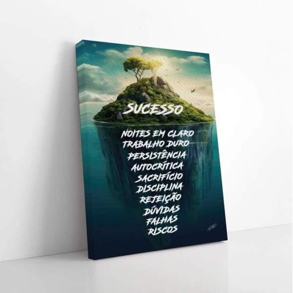 Quadro Decorativo Ilha do Sucesso - Captura Seus Sonhos