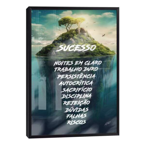 Quadro Decorativo Ilha do Sucesso - Captura Seus Sonhos