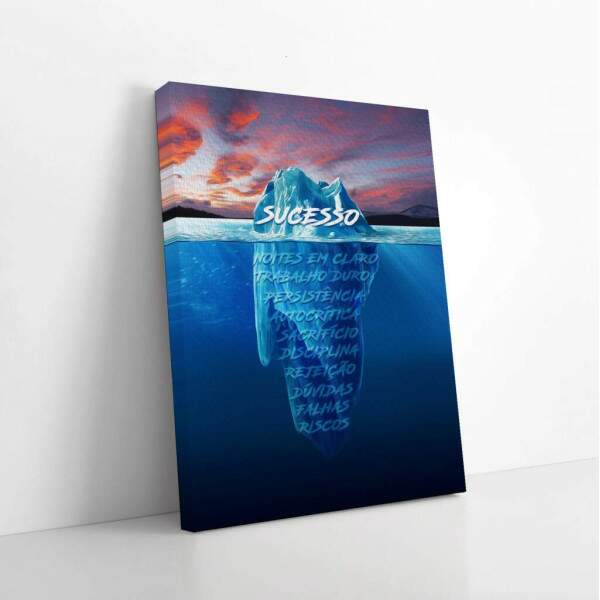 Quadro Decorativo: Iceberg Inspirador - Triunfo e Serenidade