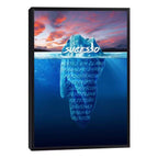 Quadro Decorativo: Iceberg Inspirador - Triunfo e Serenidade