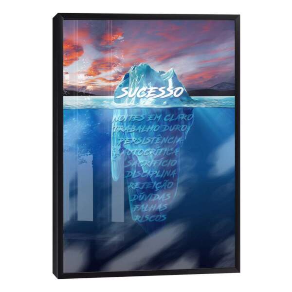 Quadro Decorativo: Iceberg Inspirador - Triunfo e Serenidade