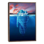 Quadro Decorativo: Iceberg Inspirador - Triunfo e Serenidade