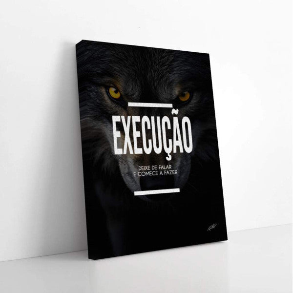 Quadro Decorativo Motivacional 'Execução' - Estilo Moderno para Sua Casa