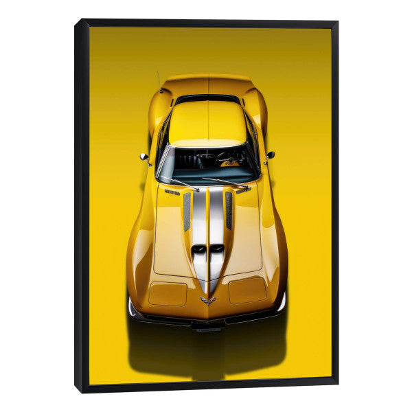 Quadro Decorativo Carro Corvette - Arte Moderno para Transformar Seu Ambiente