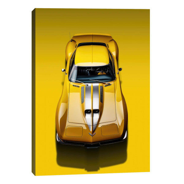 Quadro Decorativo Carro Corvette - Arte Moderno para Transformar Seu Ambiente