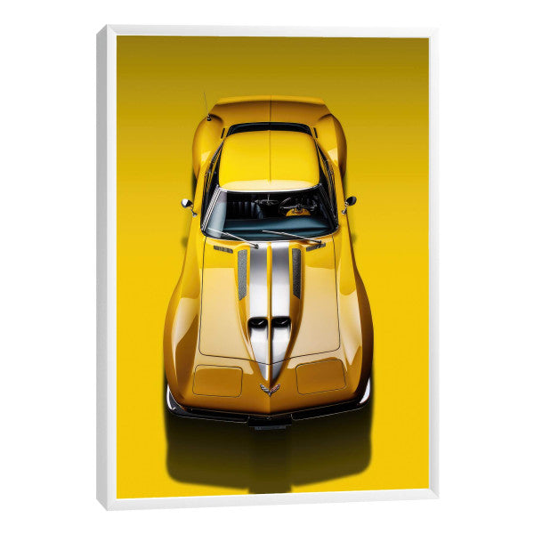 Quadro Decorativo Carro Corvette - Arte Moderno para Transformar Seu Ambiente