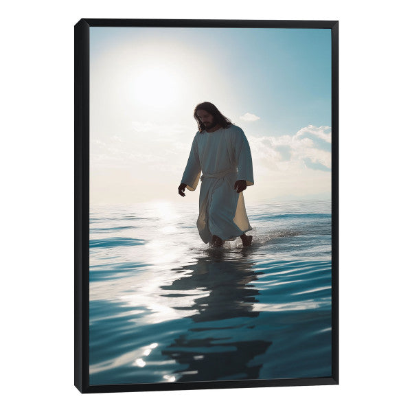 Quadro Decorativo Jesus Sobre as Águas