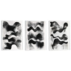 Quadro Decorativo Abstração Geométrica em Preto e Branco
