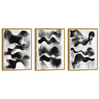 Quadro Decorativo Abstração Geométrica em Preto e Branco