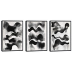Quadro Decorativo Abstração Geométrica em Preto e Branco