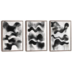 Quadro Decorativo Abstração Geométrica em Preto e Branco