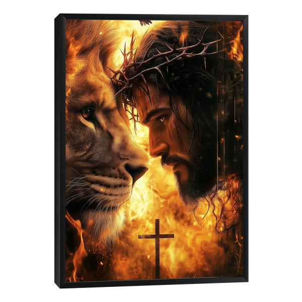 Quadro Decorativo Esplendor de Jesus e Leão de Judá Arte que Inspira