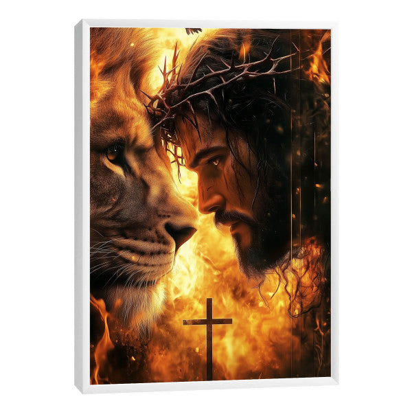 Quadro Decorativo Esplendor de Jesus e Leão de Judá Arte que Inspira