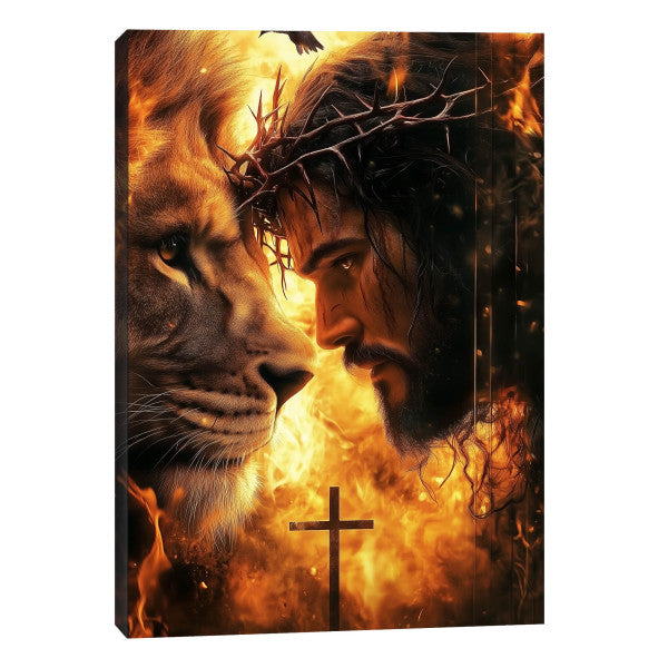 Quadro Decorativo Esplendor de Jesus e Leão de Judá Arte que Inspira