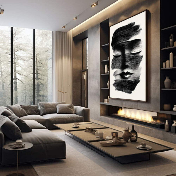 Quadro Decorativo Minimalista Preto e Branco