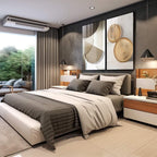 Quadro Decorativo Reflexos Dourados - Suprema Elegância