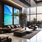 Quadro Decorativo: Refúgio Tropical Sereno e Vibrante
