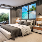 Quadro Decorativo: Refúgio Tropical Sereno e Vibrante
